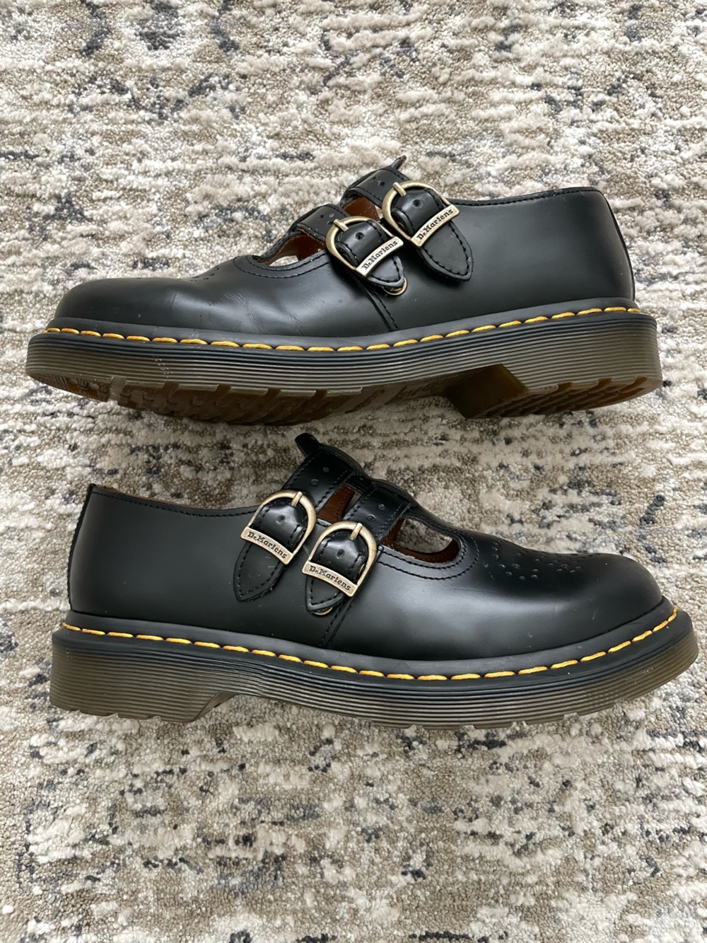 Dr Martens 8065 Mary Jane Size 8 Black Leather Brogue